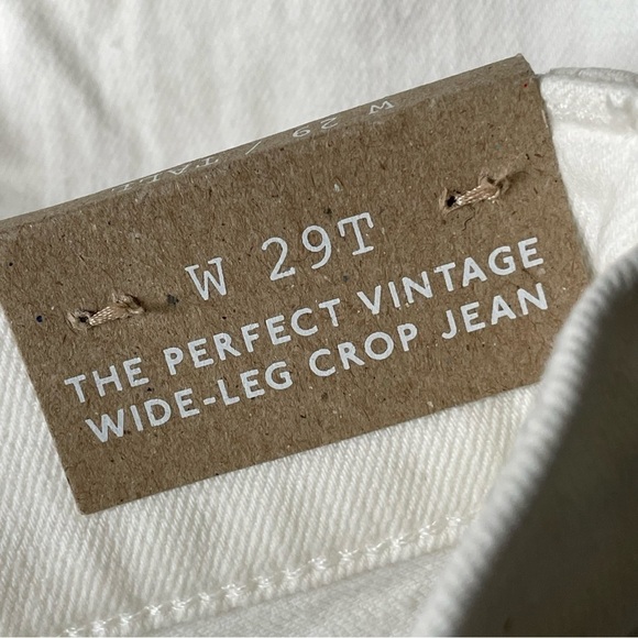 New! The Tall Perfect Vintage Wide-Leg Crop Jean in Tile White 18906 - Picture 13 of 16